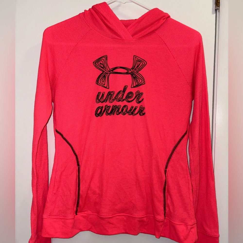 Pink Under Armor Hooded Sweater